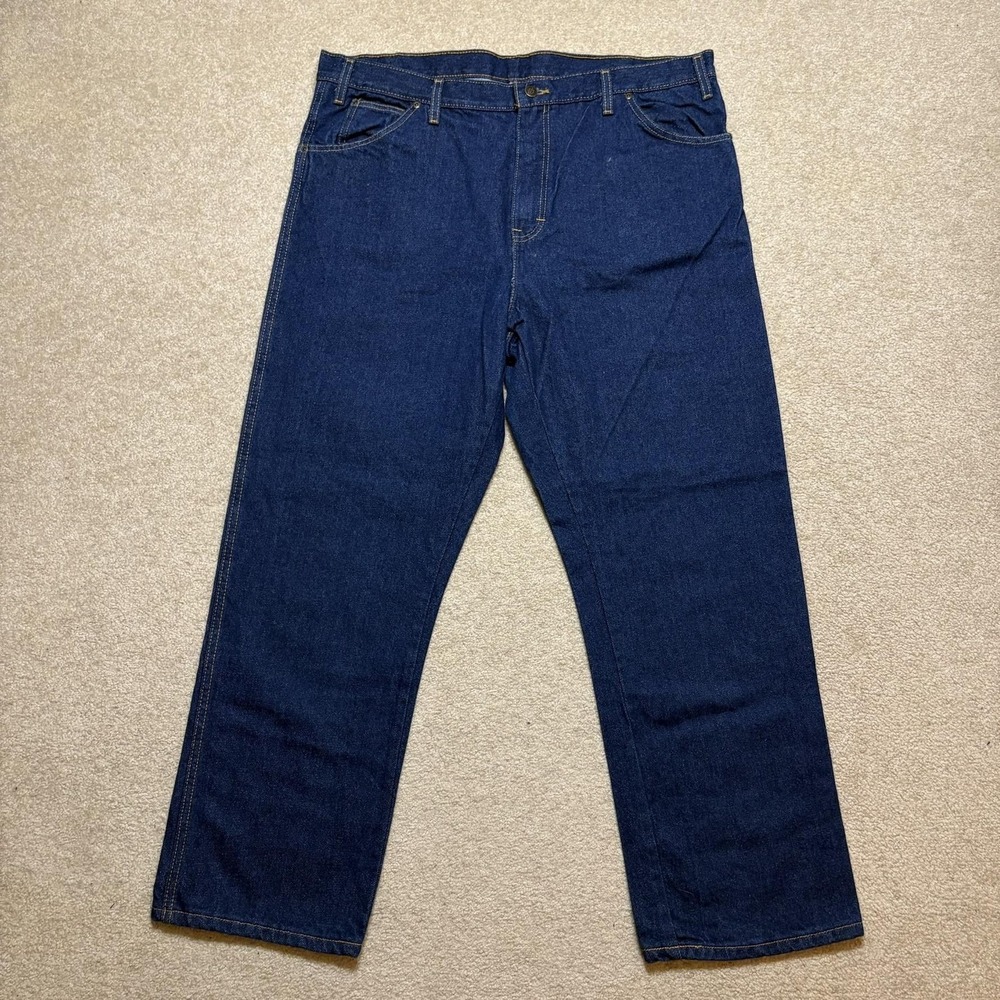 Vtg Dickies Jeans Mens 40x30 Blue Regular Fit Straight Leg Denim Pants Workwear
